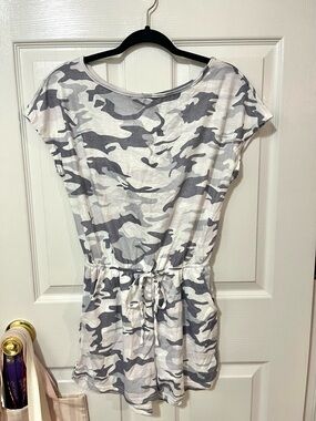 Gray & White Camo Romper